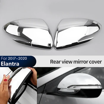 Chrome Rear View Mirror Cover-Side Spejl dækkappe til Hyundai Elantra 2017-2020
