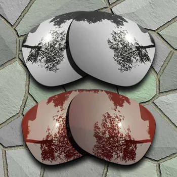 Chrome&Bronze Brune Solbriller, Polariserede Udskiftning Linser for Oakley Garage Rock