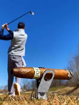 Cigar Indehavere Cigar Klip For Golfspillere, Kan Klippes Rustfrit Stål Foldabler Cigaret Vise Hylde Cigar Stå Rack