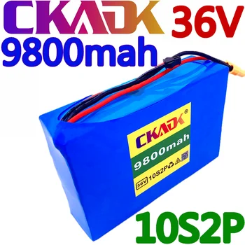 CKADK 10S2P 36V 9.8 Ah 450Watt 18650 Lithium-ion-batteri ForScooter skateboard ebike el-cykel 42V 37V 35E XT60 SM 2P