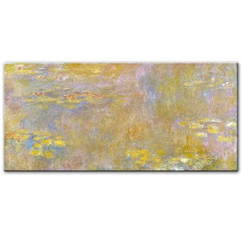 Claude Monets Åkander Væg Kunst, Malerier, Reproduktioner Af Berømte Impressionistiske Blomster Lærred Kunst Udskriver Til Seng Værelse Cuadros