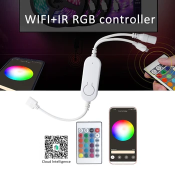 Cloud Smart App WIFI RGB lysbånd Controller Musik, Rytme, Lys Strip Controller + Fjernbetjening Til Alexa, Google Startside