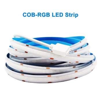 COB RGB 768 LED ' er LED Strip Light Fleksible High Density FOB Dæmpbar Lineære Bånd Lys 10mm PCB Til Hus Dekoration DC12V 24V