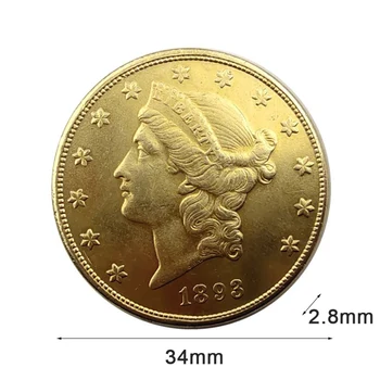 Collector ' s Edition American Eagle Erindringsmønter i Guld Kobber Magneter Suger Ikke