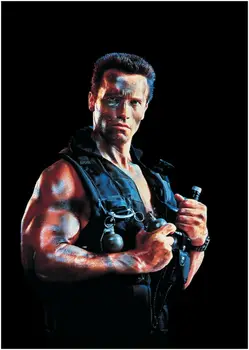 Commando Arnold Schwarzenegger Film Kunst Hjem Værelses Art Wall Silke Print Plakat