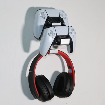 Controller & Hovedtelefoner vægbeslag Holderen Bøjle Fjernbetjening Oplagring Stå for PS5 PS4 NS Skifte