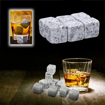 Cool 6stk Whiskey Sten Nipper Ice Cube Vin Glas Rock Øl Køler Jul Bar Tilbehør Hjem Barer Drikke Parti til Fordel