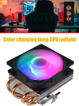 CPU Fan 4 Kobber Rør Heatpipe 3Pin PC Cooling Fan RGB LED kølesystem Radiator Heatsink For 775/1158 1366