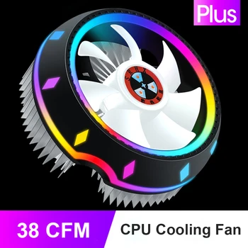 CPU Køler Fan 4pin PWM RGB LED Køling Tavs Heatsink Fan Stille Køler For Intel AMD Radiator