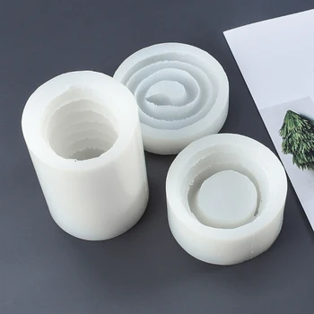 Crystal Epoxy Harpiks Skimmel Slange Krøller Design Lysestage Silicone Mould Håndlavet Hjem Dekorative DIY Håndværk Af F2TD