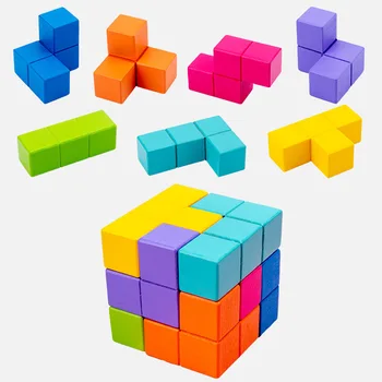 ar Uskyld Bare overfyldt Tilbud Cube byggesten logisk tænkning danner rum tidlig uddannelse tetris  intelligens spil undervisningsassistent toy montessori \ andre > Bidsted.dk