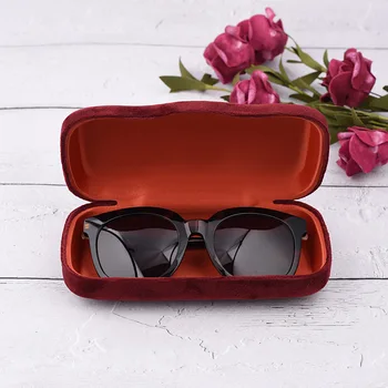 Cubojue Fine Fleece Solbriller Sag med Stor Kapacitet til Store Overdimensionerede Briller Kasse Rød Blå Grøn Svære Sager