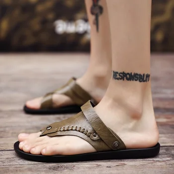 Cuire sandel sandles couro casa herren zandalias de genuino heren cuero 2020 sandalen verano transpirables sandalet sandaler-mænd