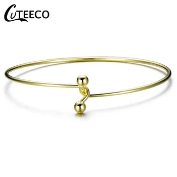 CUTEECO Simple Mode 4 Farve Legering Armbånd, Armringe Uafgjort Cuff Armbånd Til Kvinder Part Smykker Gave