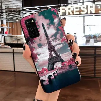 CUTEWANAN Paris Eiffel Tower Blød sort Phone Case for Samsung S20 plus Ultra S6 S7 kant S8 S9 plus S10 5G lite 2020