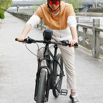 Cykel-handlebar bag reflekterende touch screen-sort twill cykel øverste rør mountainbike mobiltelefon holder mtb accessoires