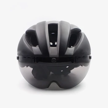Cykel Hjelm cykelhjelm med Aftagelig Magnetisk Beskyttelsesbriller for Voksne Mountain Road Cykling Mænd/Kvinder