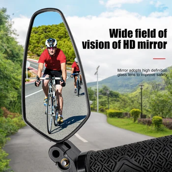 Cykel-Rear View Mirror, Cykel Bred Vifte Tilbage Syn Reflektor Justerbar Cykling Venstre Højre Spejl Bagfra Reflektor