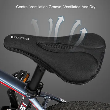 Cykel Sadel Soft Pad MTB Mountainbike siddepude med regnslag Riding Sadlen Regn Protector MTB Tilbehør