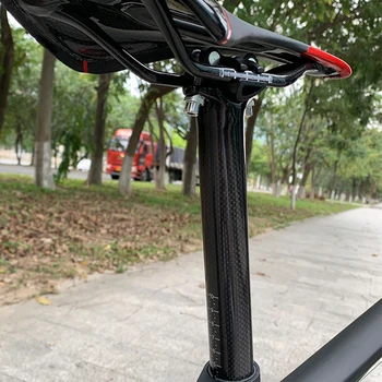 Cykel Sadelpind 3k Carbon Fiber Justerbar MTB racercykler sadelpinden 13.7