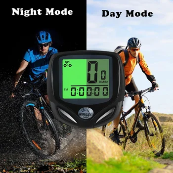 Cykel-Speed Meter Digitale engelsk Trådløse IPX5 Vandtæt Runde Lysende Måling af Hastigheden Kilometertæller Cykel Tilbehør