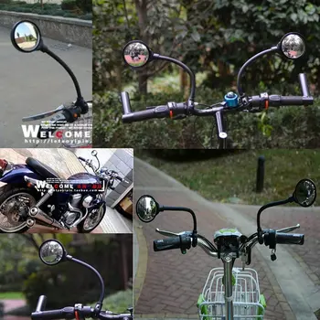 Cykel Spejl Motorcykel Bakspejl Elektrisk Køretøj Slange Justering Stor Skærm Rearview Spejl Konveks Spejl