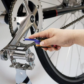 Cykel Unbrakonøgle Sæt,9Pcs Hex Nøgle, der er Standard,Metriske,Torx,Folde Skruenøgle til Cykel, Værktøj og Hjem Reparation