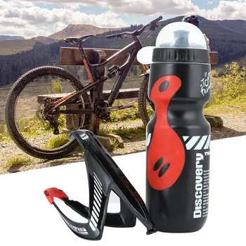 Cykel Vand flaskeholder Rack Sæt 650ml Udendørs Bærbare Mountain Bike Water Cup V-Formet flaskeholder Cyklus Tilbehør