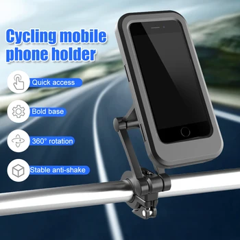 Cykelstativer Telefonholder Justerbar Universal Vandtæt Cykel Motorcykel Styret Mobiltelefon Støtte Mount Beslag Til Telefonen