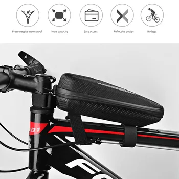 Cykelstellet Foran Top Tube Taske Vandtæt Reflekterende Store MTB Cykel Pack