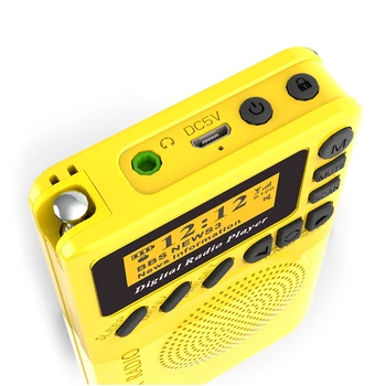 DAB-P9 Digital Radio Lomme Mini-1.44 tommer LCD-Skærm Bærbar FM-Radio, MP3-Afspiller Støtte TF Kort til Sport Kører Fitness