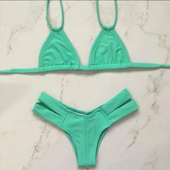 Damer Seler Sexet Ryg-To-Delt Split Bikini Swimsuit Badetøj Badetøj