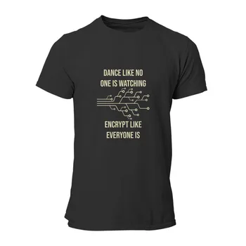 Dans Kryptere Programmering T-Shirt Custom Vintage engros Tøj Jul Runde Krave Tees 13205