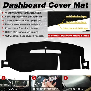 Dashmat Dash Mat Dashboard Dækker Dash Board Cover Til GMC Yukon Sierra Chevrolet Suburban Tahoe Lavine Silverado 2007-2013