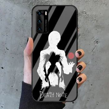 Death Note DN Telefon Hærdet Glas Cover Til Huawei P Nova Mate 5T 20 30 40-E Pro Lite Smart 2019 2021 Vandtæt Soft