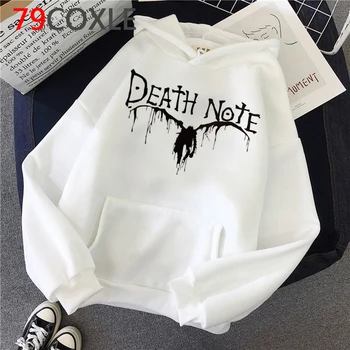 Death Note hættetrøjer kvinder grunge grafisk kvinder pullover streetwear