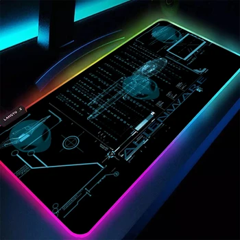 Dell Alienware DIY Brugerdefinerede Gaming musemåtte Computer Musemåtte Stor musemåtte Gamer RGB Stor Mus Tæppe PC Skrivebord RGB Mat