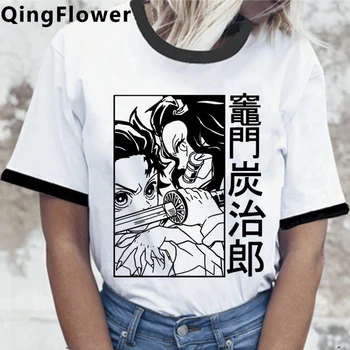 Demon Slayer Kimetsu Ingen Yaiba t-shirt, top, t-shirts kvinder casual print æstetisk tøj tumblr