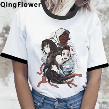 Demon Slayer Kimetsu Ingen Yaiba t-shirt, top, t-shirts kvinder casual print æstetisk tøj tumblr