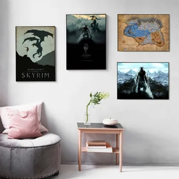 Den Nominering Elder Scrolls Spil Lærred Kunst Maleri Plakater Og Prints Til Stue Væggen Billedet Home Decor Ingen Indrammet Quadro