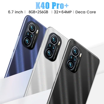 Den Nye K40 pro+ 6.7-tommer smartphone vand drop tv 8+256GB LTE 4G mobiltelefon 32MP understøtter ansigt-ID og fingeraftryk lås