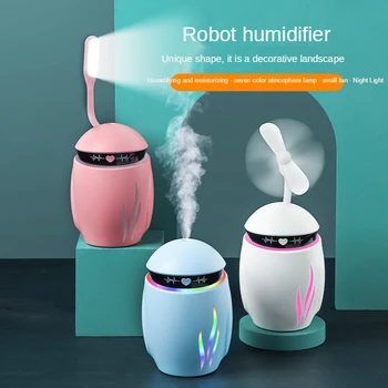Den Nye USB-Interface Fan Nat Lys Robot Kreative Fugtgivende Aromaterapi Forstøvning Luft Luftfugter Aromaterapi Diffuser
