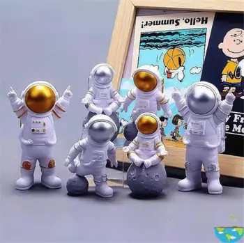 Desktop Astronaut-Model Space Astronaut Harpiks Statue Figurin Skulptur Kunsthåndværk Til Bilen Hjem Office Desktop Indretning Toy Gave