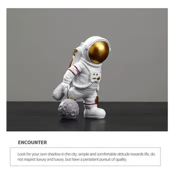 Desktop Astronaut-Model Space Astronaut Harpiks Statue Figurin Skulptur Kunsthåndværk Til Bilen Hjem Office Desktop Indretning Toy Gave