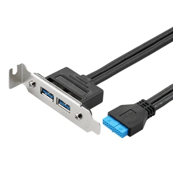 Desktop-Computer USB 3.0-udvidelseskort 20P Bezel Kabel-Bit Pci Udvidelse USB3.0 i Høj Bezel Bageste USB-Kabel
