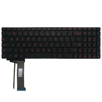 Det AMERIKANSKE tastatur til ASUS G552 G552V G552VW G552VX FZ50JX GL752VW GL742VW baggrundsbelyst engelsk laptop tastatur sølv/rød