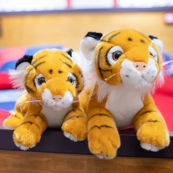 Det virkelige Liv Tiger plys legetøj dukker panda Husky leopard tegnefilm dukker simulering udstoppede dyr fødselsdag gaver overdådigt dekoration