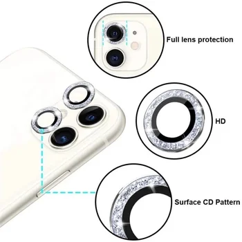 Diamant Shinng Bingbing Kamera Linse Protector taske Til iPhone 12min 12 Pro 11Pro Max Kamera Metal Briller Dække Linse Glas
