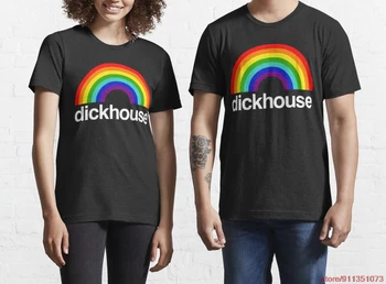 Dickhouse Bomuld-Dobbelt-Sidet Trykte Biker T-Shirt til Mænd Shirt Kort Ærme T-Shirt