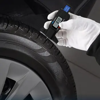 Digital Bil Dæk mønsterdybde Tester 0-25 mm profildybde Gauge Meter Measurer Af Caliper-LCD-Display Dæk Måling